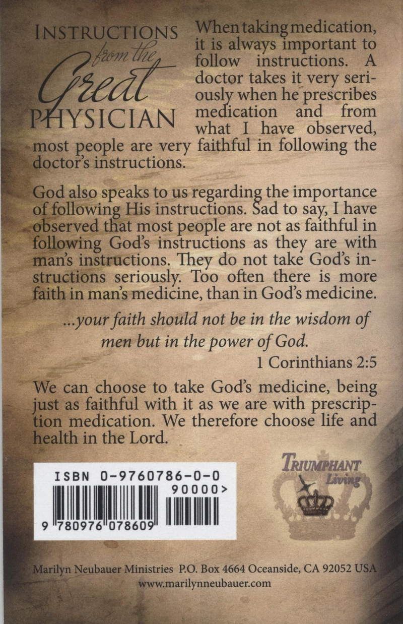 Englische Bücher - Marilyn Neubauer: Instructions from the Great Physician